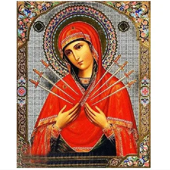 

DPF Diamond painting Religious 5d Round Drill Diamond Painting Cross Stitch Pasted priest Room Decor diamond embroidery Picture