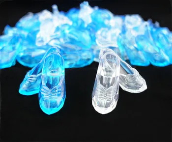 

10 Pcs/Lot Imitation Fairy Tale Crystal Shoes Mixed Color High Heels Sandals For Barbie Doll Accessories Baby Girl Kid DIY Toy
