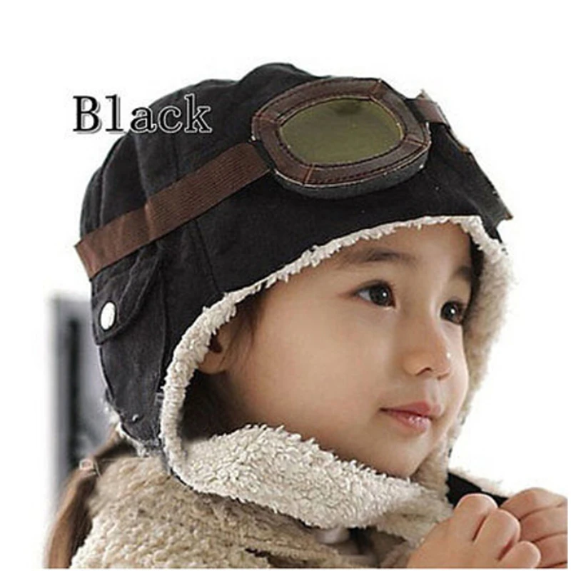 New Fashion Hats Child Pilot Aviator Hat Earmuffs Beanies Kids Autumn Winter Warm Earflap Ear Protection Caps Child Accessories baby stroller toys Baby Accessories