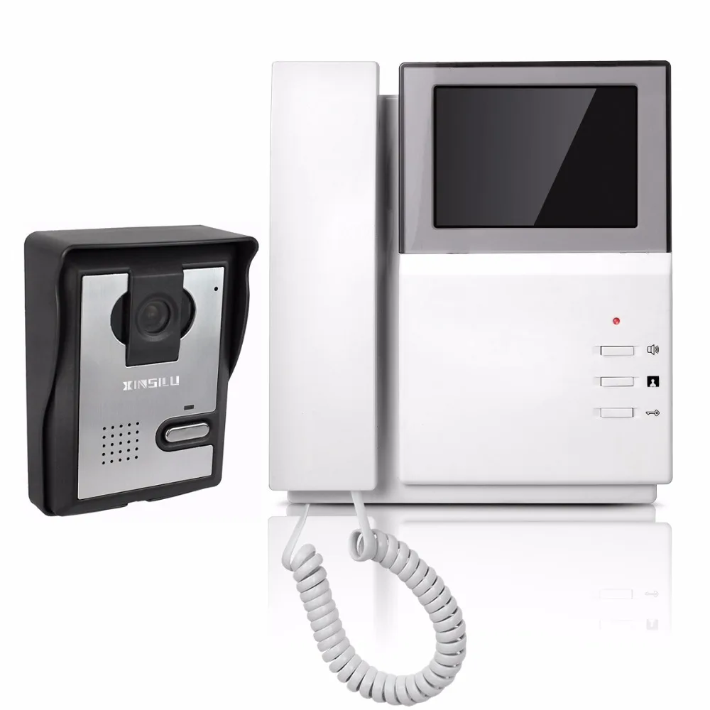 

XINSILU 4.3" Color Video Door Phone Intercom Doorbell IR Night Vision Camera Monitor for Villa Home F4414B