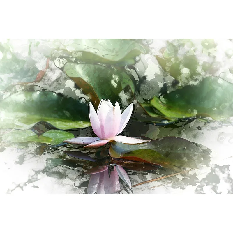 

5d diamond painting full square / round diamond embroidery impression lotus rhinestone DIY mosaic home decoration drop shipping