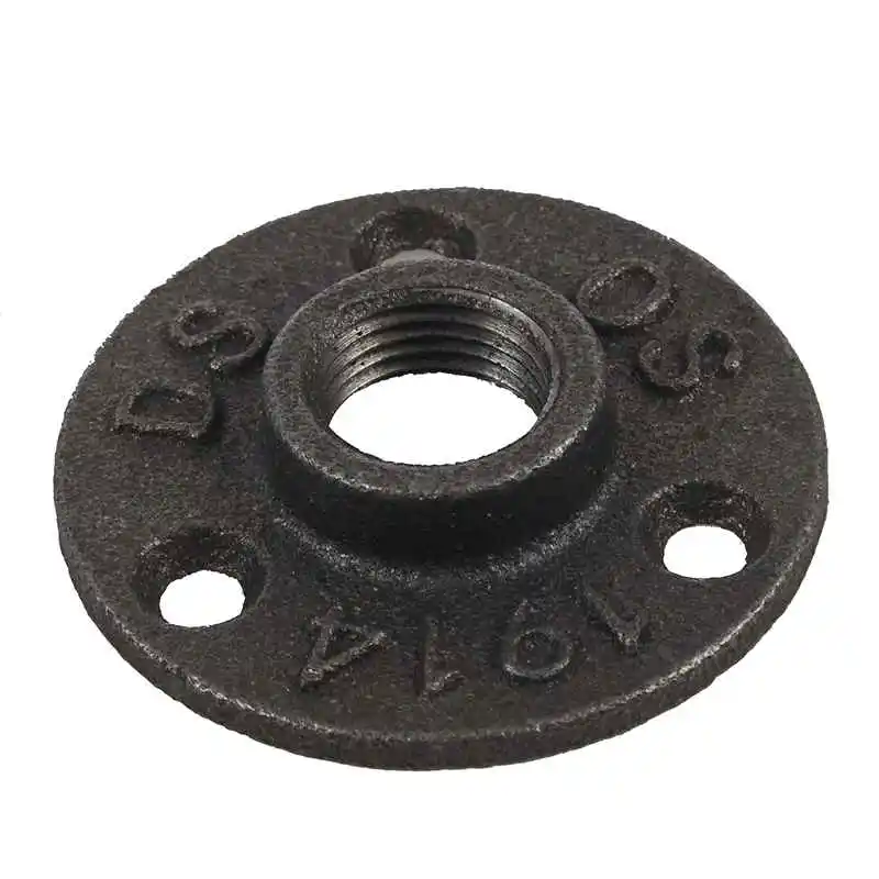 1/2 inch Black Cast Iron Pipe Fittings Floor Flange BSP Threaded |