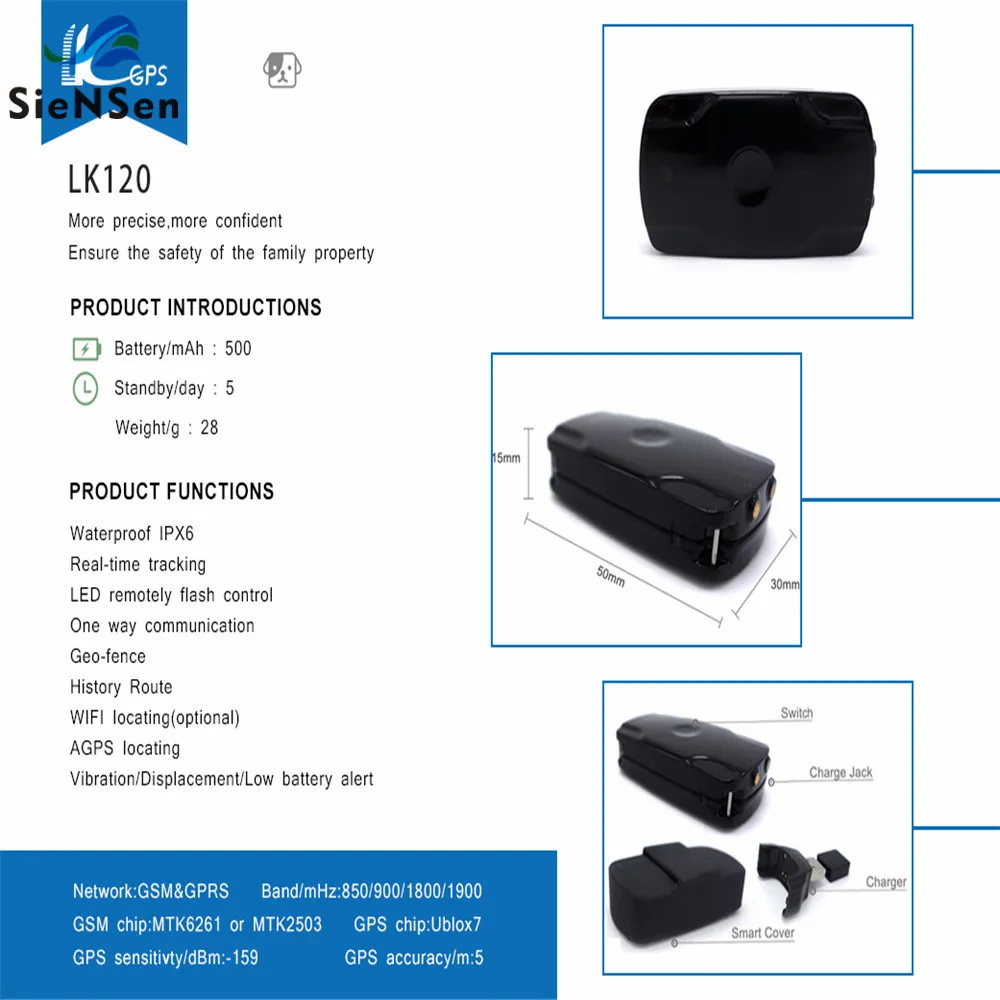SieNSen Универсальный Мультифункциональный Портативный мини GSM gps-определитель местоположения трекер Автомобильный питомец в режиме реального времени Rastreador Finder устройство слежения LK120