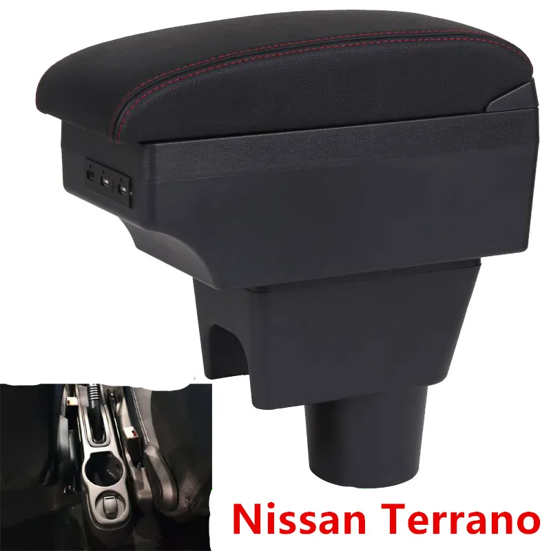 

For nissan terrano armrest box central Store content box USB interface