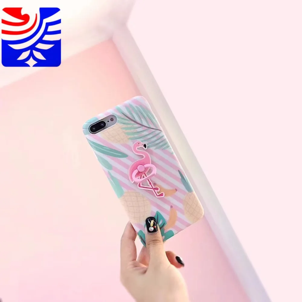 PEEPING Retro lovely Fantasy flamingo phone case Anti-fall for iPhone 6 6s 7 8 Plus X XR XS MAX silicone soft case05