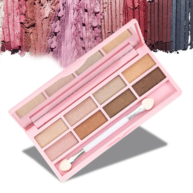 

8 colors Shimmer Eyeshadow Palette Makeup nude earth color long Lasting Waterproof Multicolor smoky matte Eyeshadow LM005