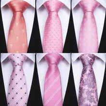 Розовый мужской галстук, узор в горошек, галстуки для мужчин, модный галстук из полиэстера, шелковый галстук, платок, аксессуары для одежды, Hombre Corbata