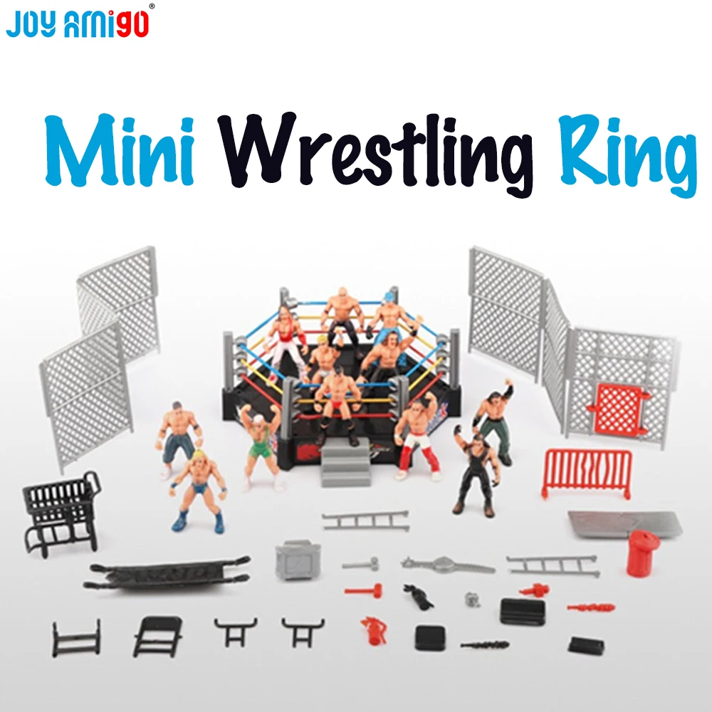 Mini Wrestling Ring Battle Pack-игровой набор с фигурки героев и аксессуарами-oys для детей Мальчики игрушки-12 игроков