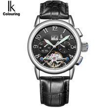ИК водонепроницаемые спортивные автоматические механические часы для мужчин люксовый бренд повседневные часы из натуральной кожи часы с скелетом relogios masculino