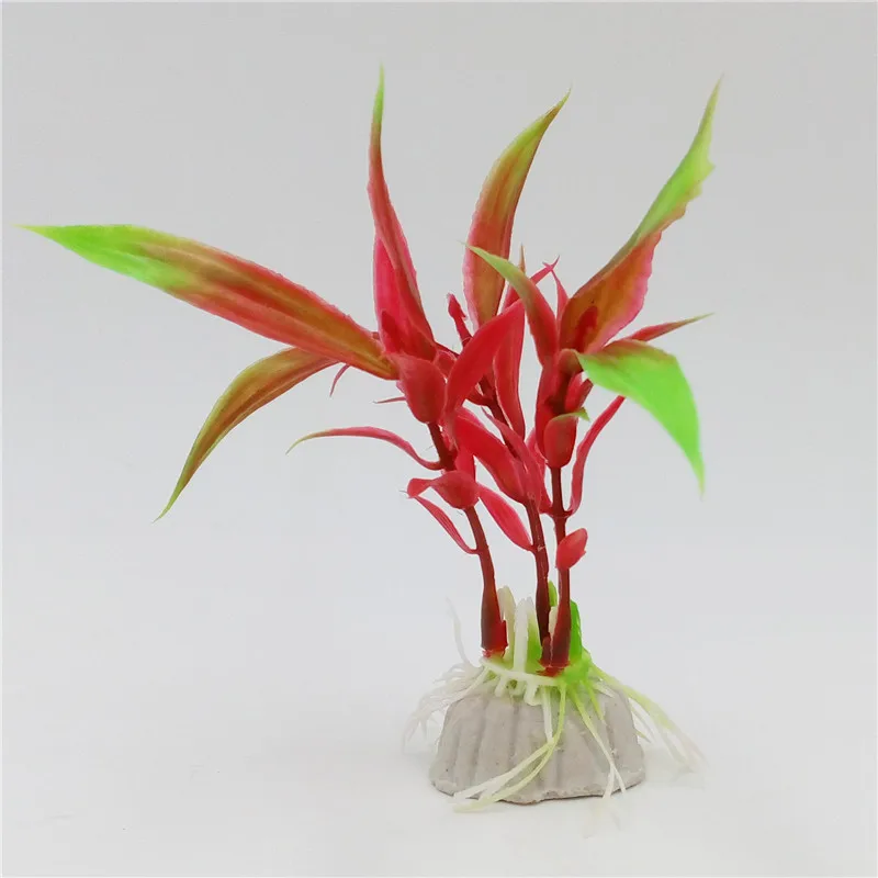 6pcs Simulation Artificial Red Plants Aquarium Decor Water Weeds Ornament Plant Fish Tank Grass Decoration | Дом и сад