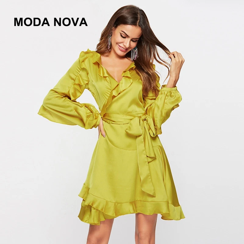 MODA NOVA/дизайнерское платье для подиума женское сексуальное с v-образным вырезом и