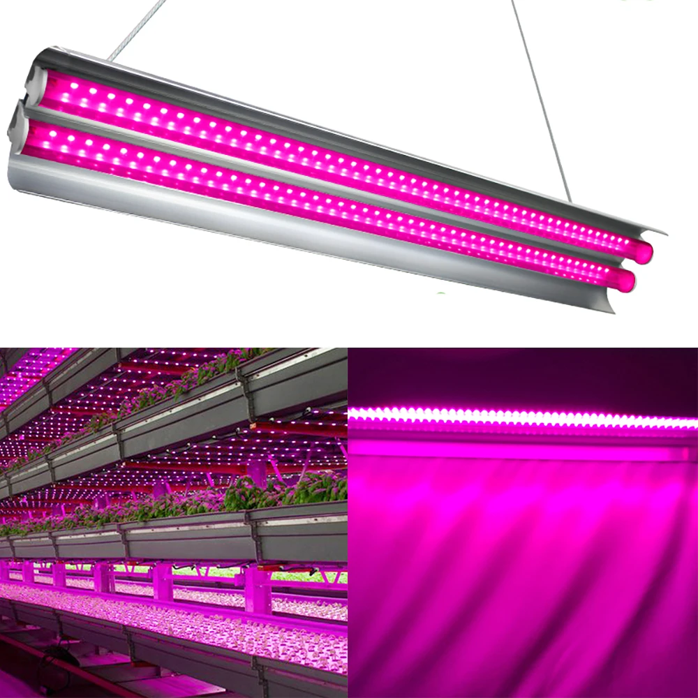 

EU/US LED Grow Light Double Tubes Led Full Spectrum Growing Lamp For Greenhouse Hydroponics Light Indoor Plant Growth Lamp