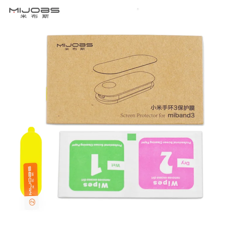 Ремешок mi jobs для Xiaomi mi Band 4 correa для mi Band 3 браслет для mi Band 4 браслет силиконовый ремешок на запястье смарт-ремешок аксессуары - Цвет: 1 pc film