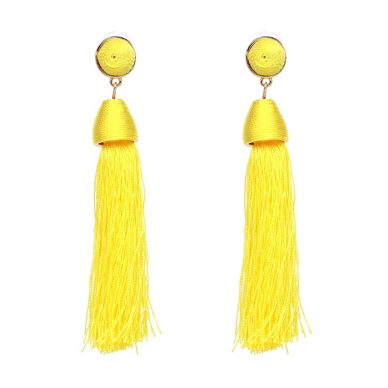 Женские длинные серьги кисточки 6 цветов|tassel earrings|earrings longfringe earrings |