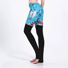 Brand Harajuku Digital Print font b Leggings b font Blue Black Patchwork Sporting Leggins For font