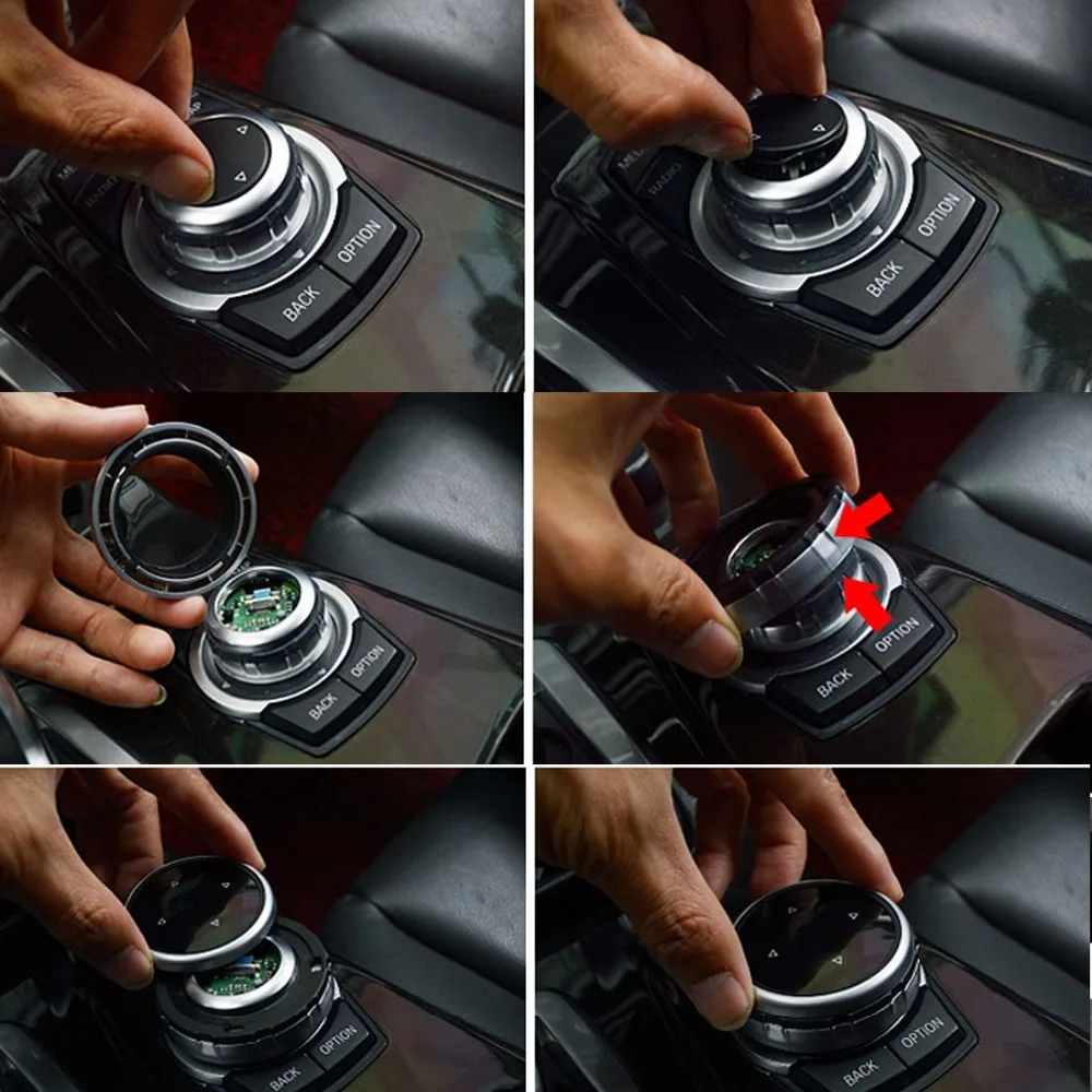 Автомобильный мультимедийный кнопки крышка м эмблемы наклейки для BMW X1 X3 X5 X6 F30 E90 E92 F10 F18 F11 F07 GT Z4 F15 F16 F25 E60 E61