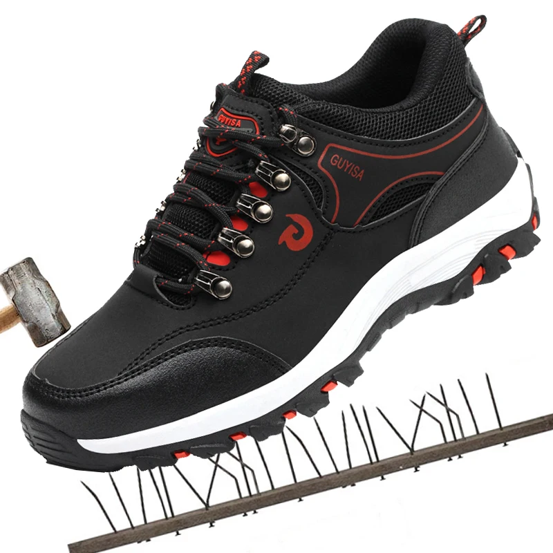 

Steel toe safety shoes anti break puncture proof odour proof mountaineering protection shoes working shoes safety boots