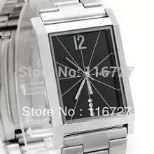 Marca de relojes de pulsera de diamantes de cuarzo Amante Square Hombres de Negocios Reloj de moda femenina reloj de acero inoxidable completa