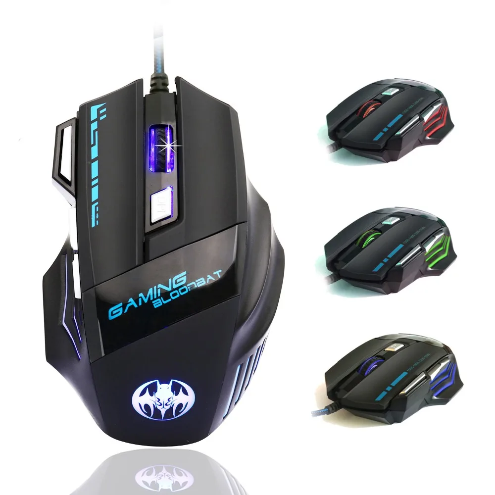 FC-3009 LED USB Optical Wired Mouse for Laptop Computer Game 