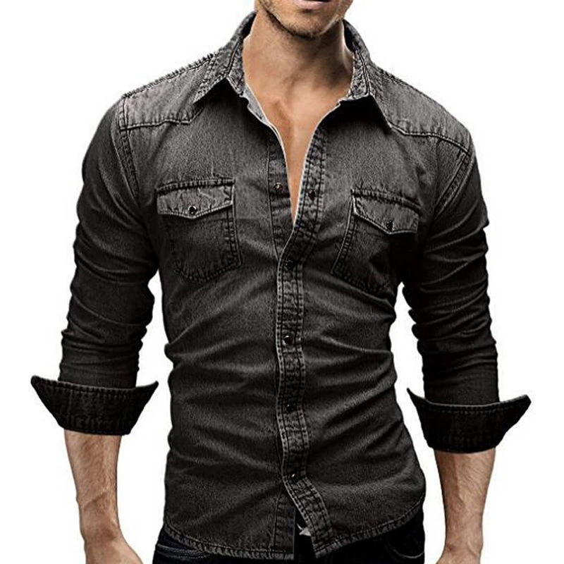 stylish denim shirts for men
