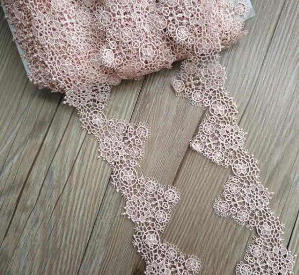 

2 Yards Ice Green Flower Lace Trims Costume Trimmings Applique Water Soluble Lace Ribbon DIY Crafts Sewing Trim Lace Fabric