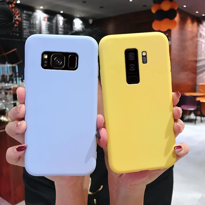 

Soft Silicone Case for Samsung Galaxy S10 S8 S9 Plus 5G S10e S6 S7 edge Note 5 9 8 Thicken TPU Matte Back Protection Shell