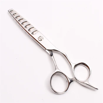 

C2007 6'' 17cm Customized Logo JP 440C Professional Hairdressing Scissors 8 Teeth Thinning Rate 50% Human Hair Thinning Scissors