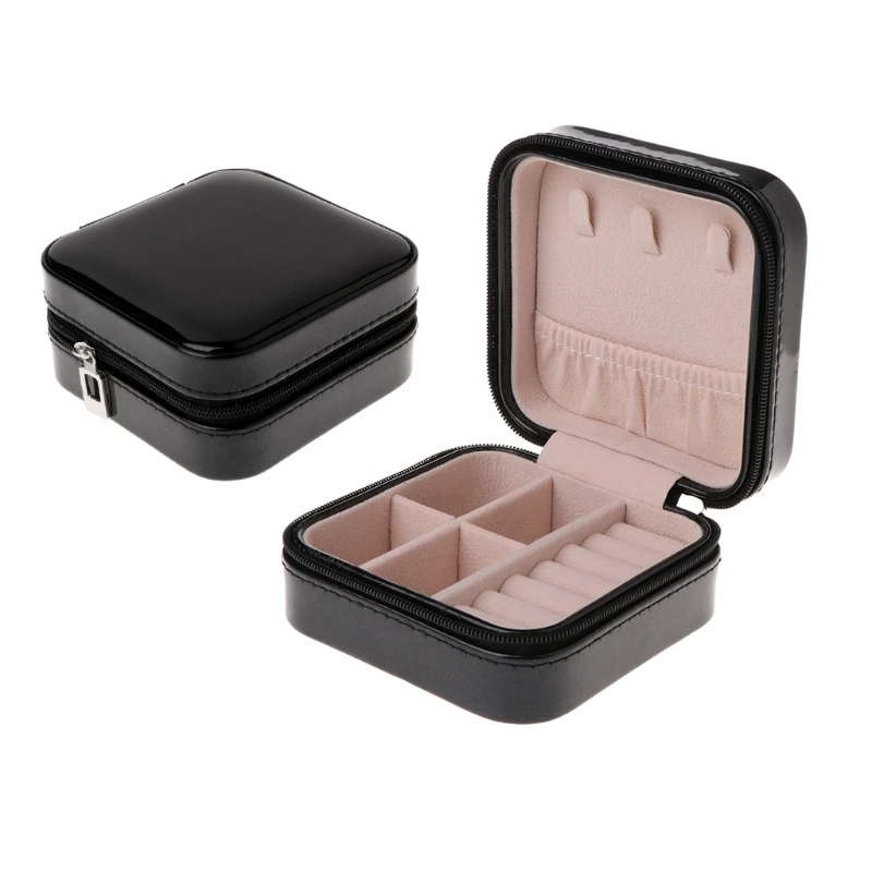 Jewelry Box Portable Storage Organizer Zipper Portable Women Display