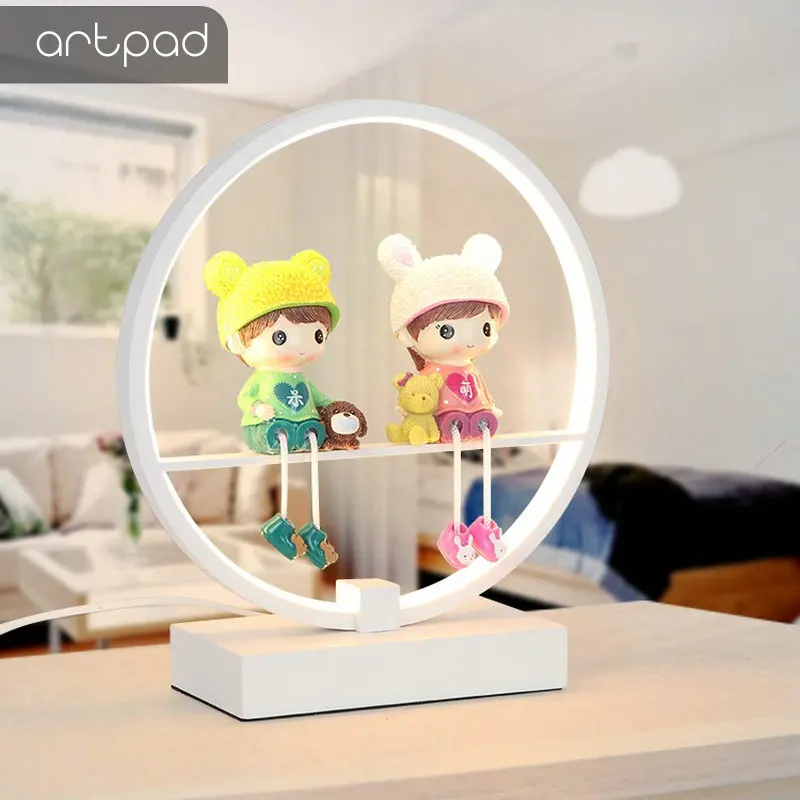 Artpad Креативный светодиодный ночник для украшения стола 3 освещения Сменные белые