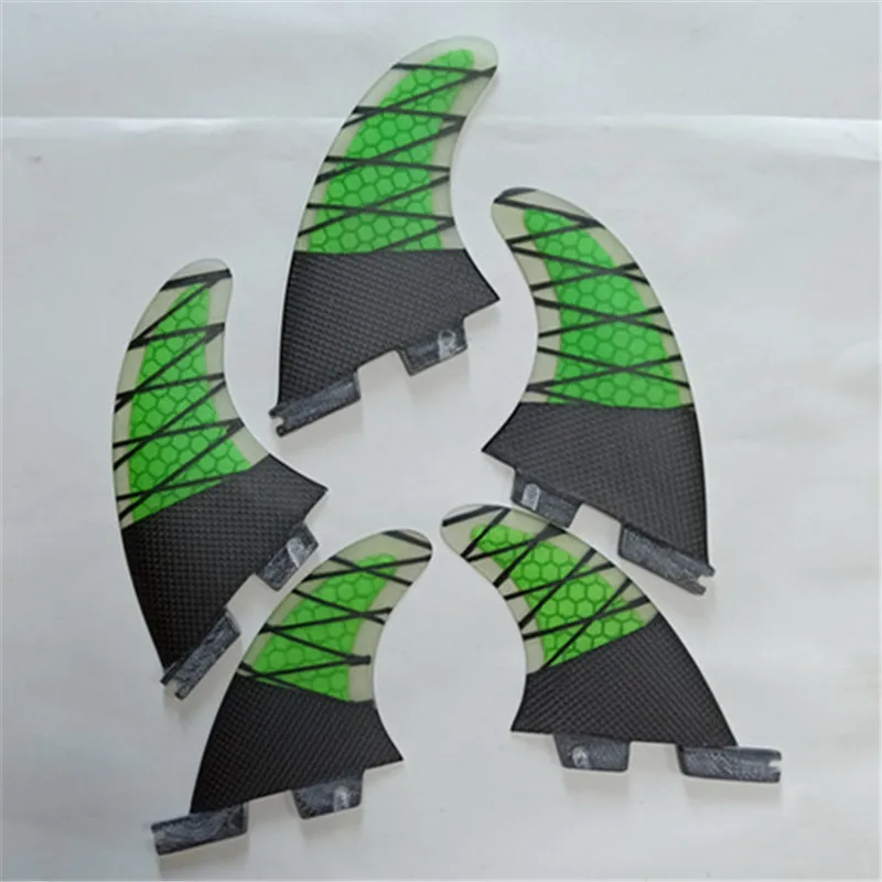 Srfda доски для серфинга 5 шт./компл. для будущих FCS II Box Новый SURF FIN Скег fiberglass with carbon sup плавники 3G5 + 2GX размер зеленый