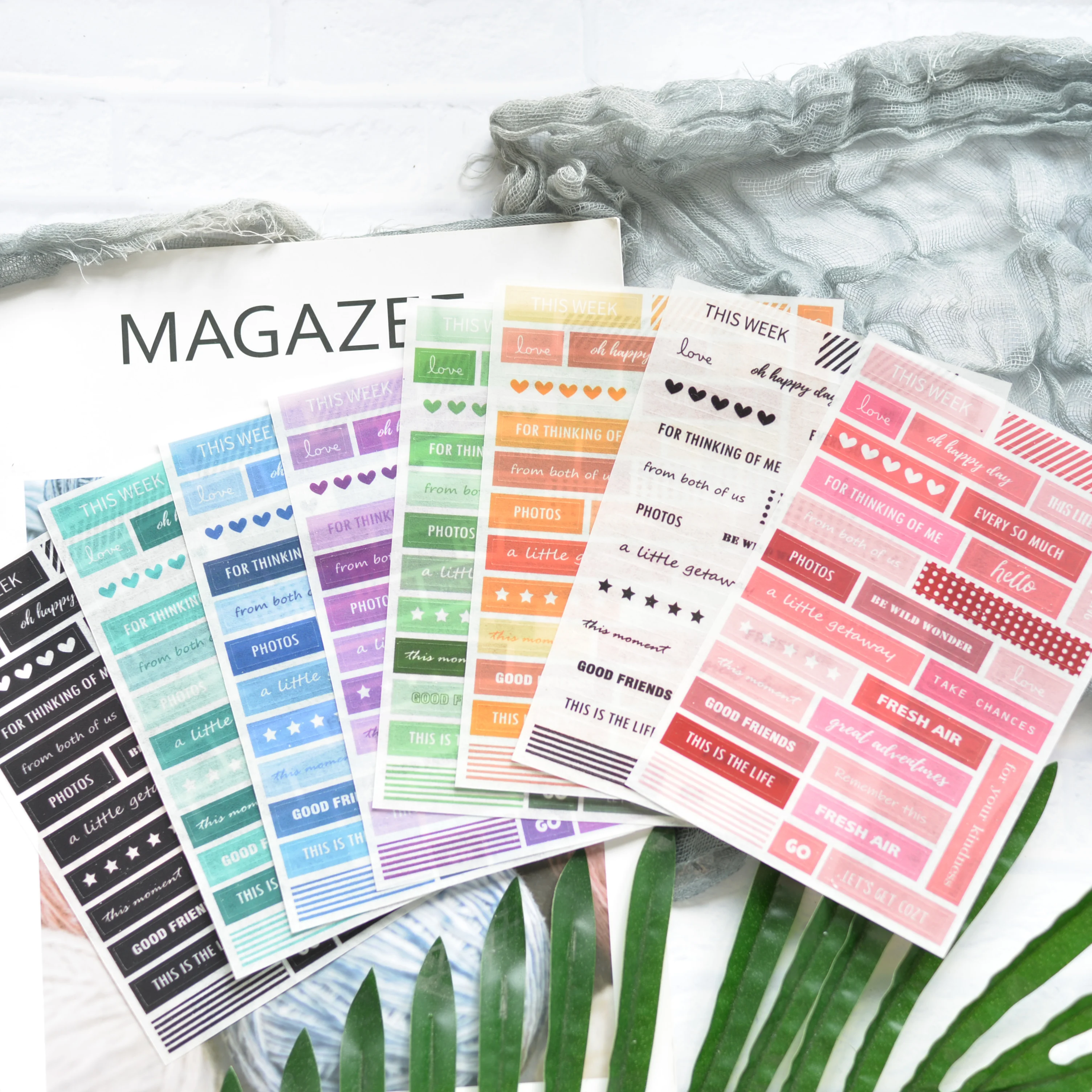 

Lovedoki Washi Paper Sticker Journal Supplies Planner Notebook Scrapbooking Diy Tool Decorative Sticker School Stationery
