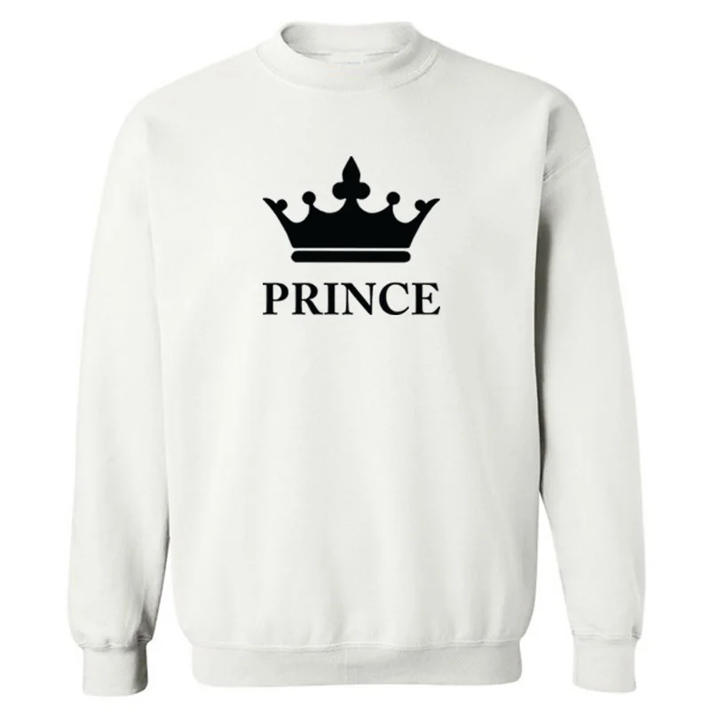 EnjoytheSpirit زوجين البلوز للجنسين Crewneck القطن الصوف الأمير الأميرة تاج طباعة الدافئة الخريف ملابس شتوية نوعية جيدة EnjoytheSpirit زوجين البلوز للجنسين Crewneck القطن الصوف الأمير الأميرة تاج طباعة الدافئة الخريف ملابس شتوية نوعية جيدة