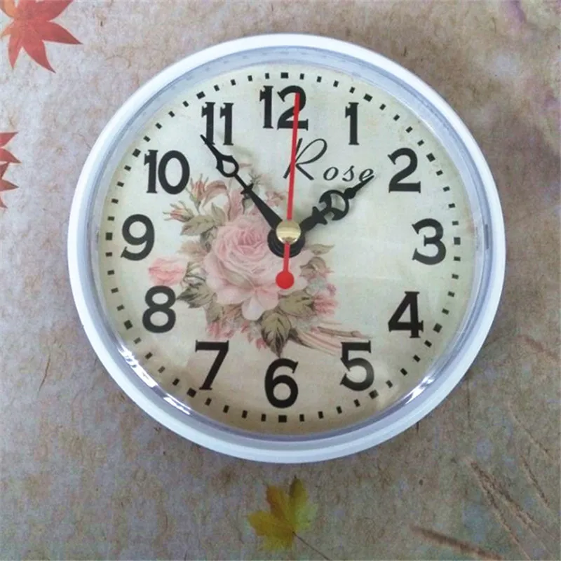 

Wholesale 5PCS 110MM White Color Rose Flower Insert Clock Built - in Clock DIY Quartz Clock Accessories