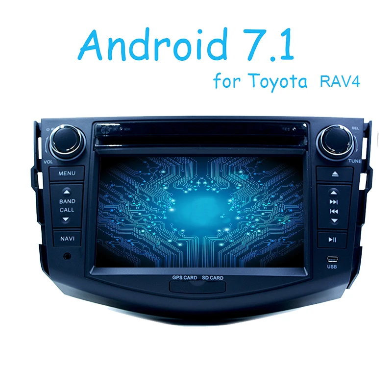 Cheap 2 din Android 7.1 car dvd player gps  for Toyota RAV4 2006 2007 2008 2009 2010 2011 2012 Car DVD Player Cortex A7 Quad Core 16G 1