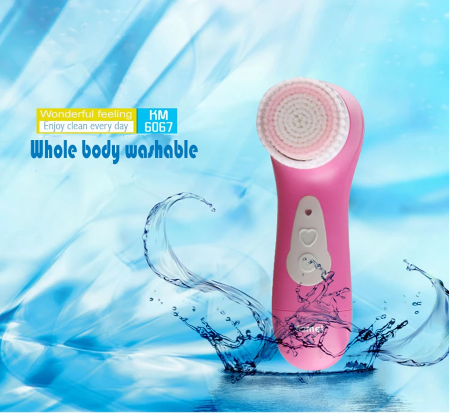 

kemei rechargeable face brush cleaner limpiador facial cleansing brush brosse visage for women electric ultrasonic cleanser