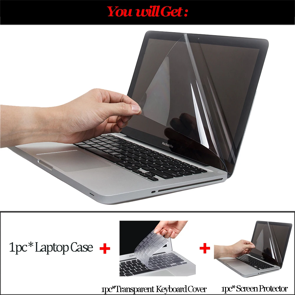 Shine Laptop Shell Case For Macbook Air Pro Retina 11 12 13 15 13.3 inch with Touch Bar For MacBook case + Screen protector Shine Laptop Shell Case For Macbook Air Pro Retina 11 12 13 15 13.3 inch with Touch Bar For MacBook case + Screen protector