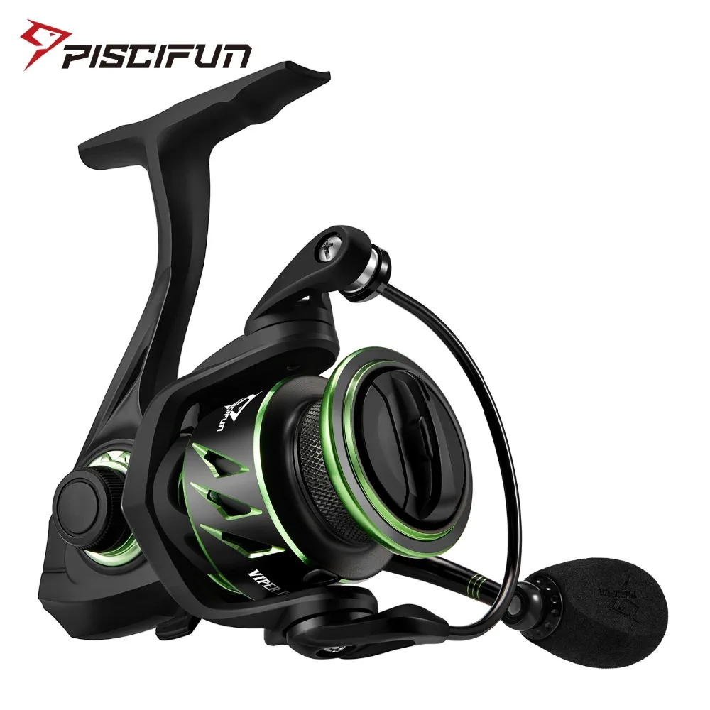 Piscifun Viper II carrete giratorio 6,2: 1 De alta relación de engranaje 10 + 1 rodamientos carrete de pesca de 12 kg Max Drag luz Ultra carrete de pesca - 1