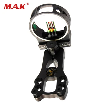 

Hunting Compound Bow Sight with 5 Pins Tricolor 0.09inch Fiber Dia. 6061-T6 CNC Machined WLED Sightlight