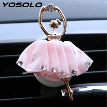 YOSOLO автомобильный освежитель воздуха высокого качества, автомобильный Стайлинг, автомобильные декоры с бриллиантами, балетная девушка, автовыход, освежитель воздуха с твердым ароматом