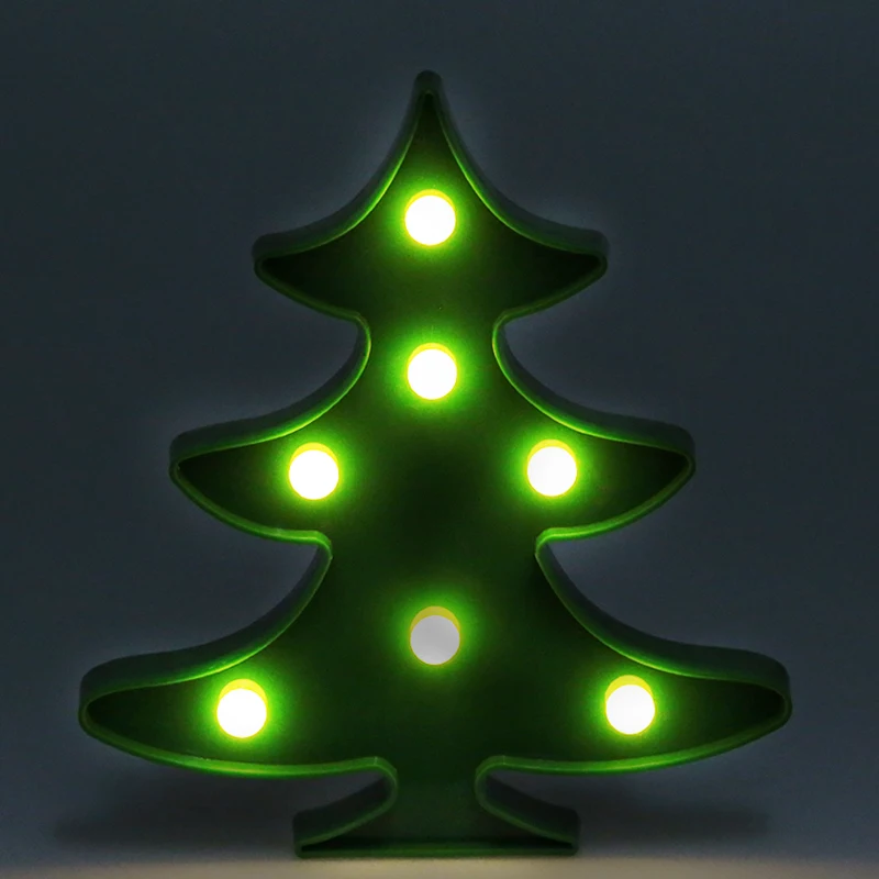  LED Lamp 3D Night Lights Marquee Treelet Snowflake Bell Davids Deer LED Letter Night Lamp Baby Bedr - 32829772812