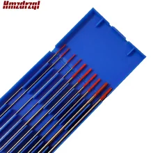 10 шт WT20 0,04x" 1/16" x" 3/32" x" торированный вольфрамовый электрод голова Вольфрам иглы красный