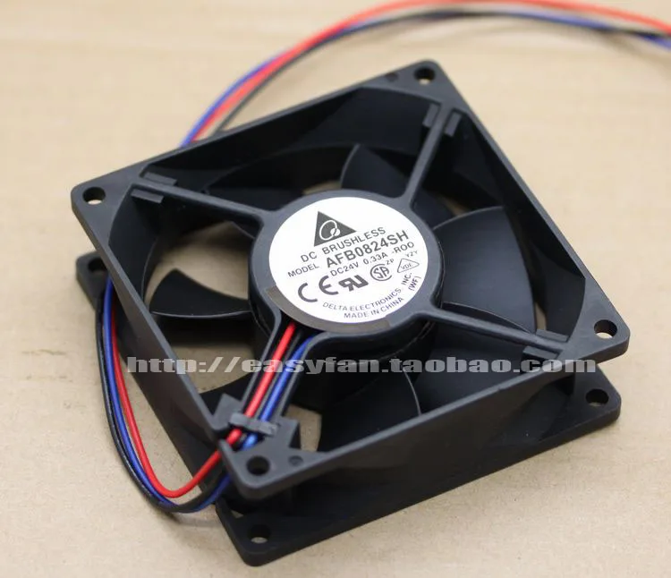 Охлаждающий вентилятор Detla Electronics AFB0824SH R00 DC 24 В 0 33a 80x80x25 мм|square fan|server fandc 24v fan |