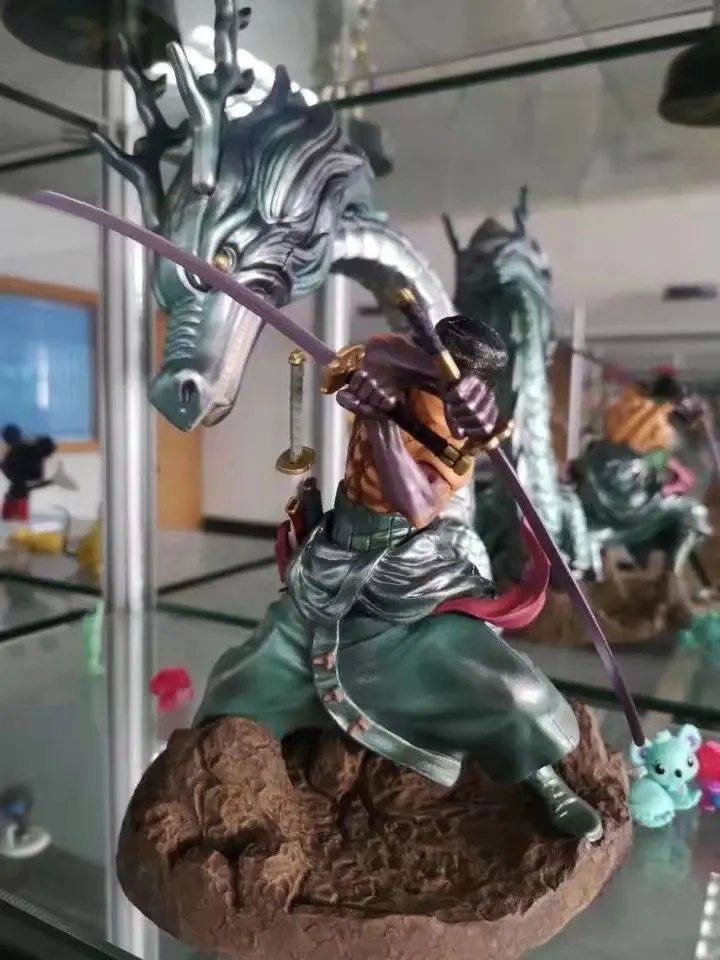 

33cm Anime One Piece GK Roronoa Zoro Dragon Fighting Ver. PVC Action Figure Collection Model Toys