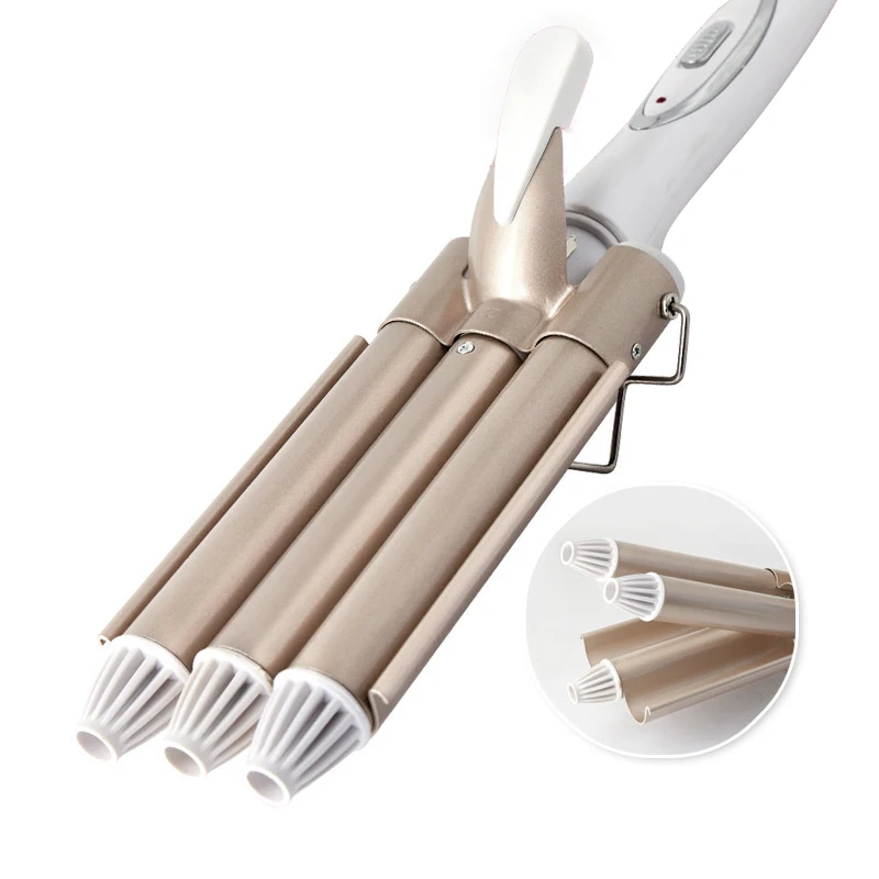 

Tourmaline Ceramic Hair Curling Iron Electric Three Tubes LCD Display Hair Curler Professional Hair Waver Styling Tools