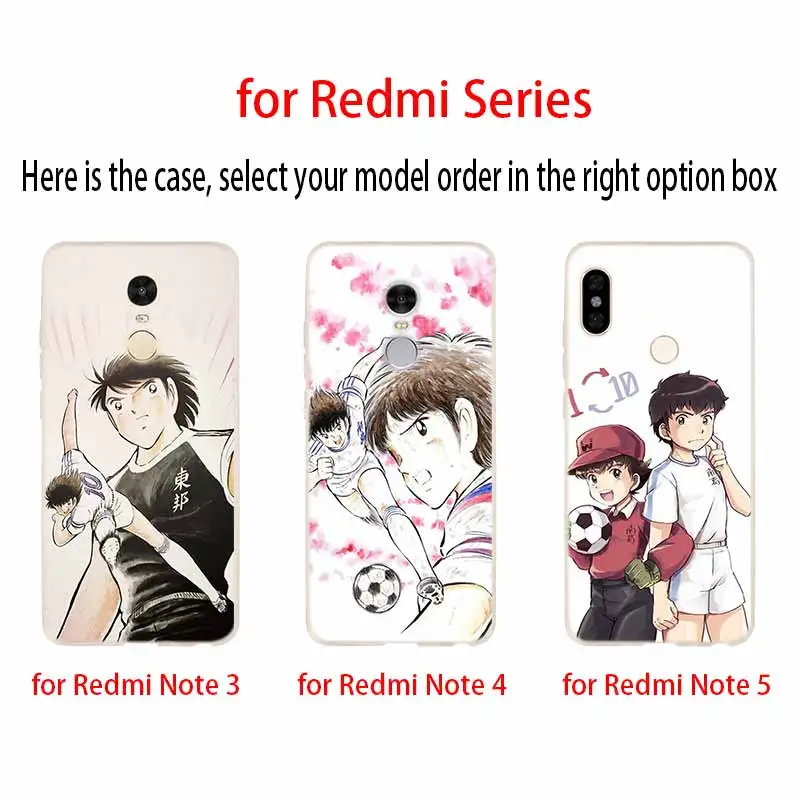 Чехол для Xiaomi Redmi Note 9 8 7 6 5 pro чехол 9a 8a 7a 6a 5a 8t y3 Captain Tsubasa Ozora Genzo football|Бамперы| |