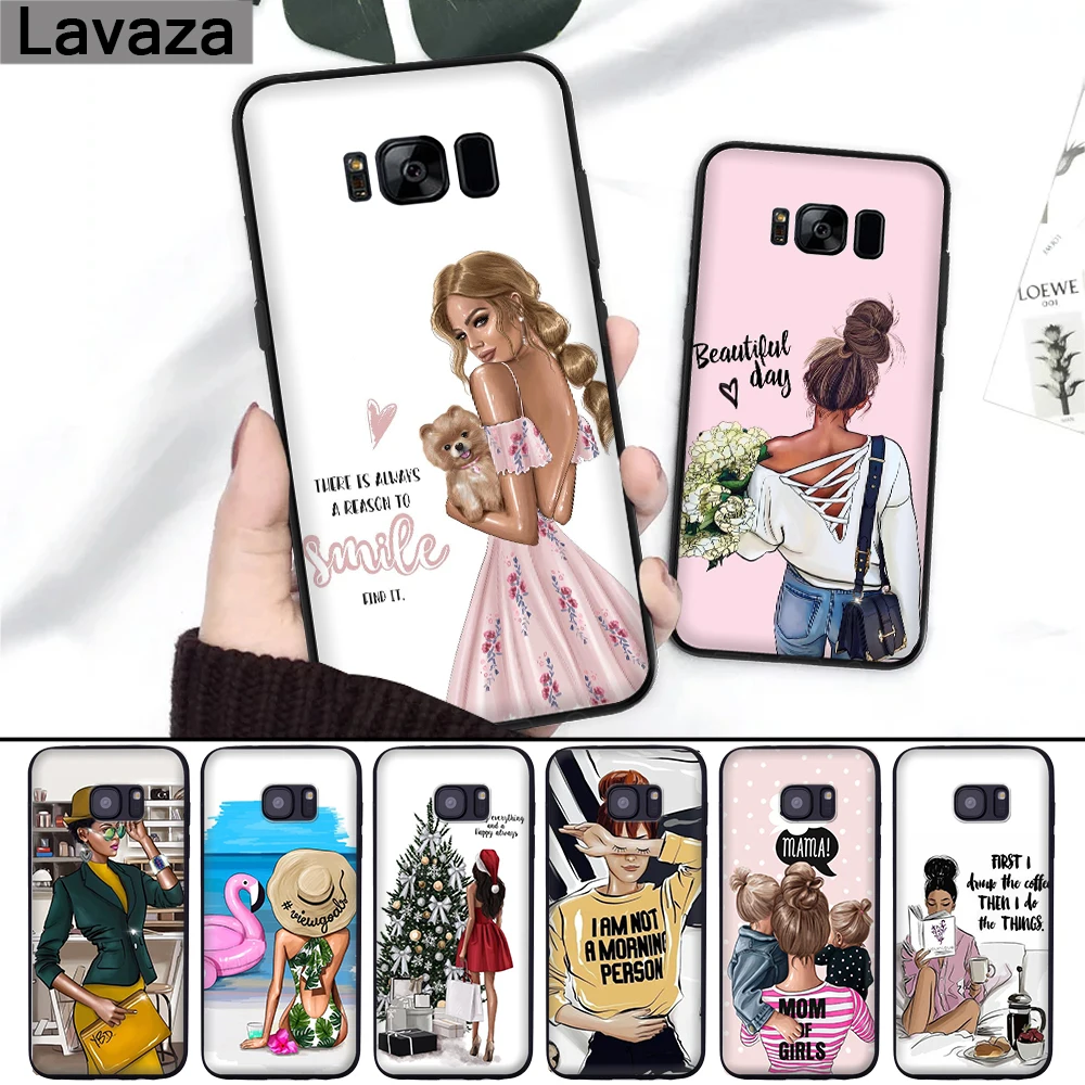 

Lavaza VOGUE Christmas girl Silicone Case for Samsung S6 Edge S7 S8 Plus S9 S10 S10e Note 8 9