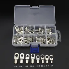 60pcs Bolt Hole Tinned Copper Cable lugs Battery Terminals set Wire terminals connector