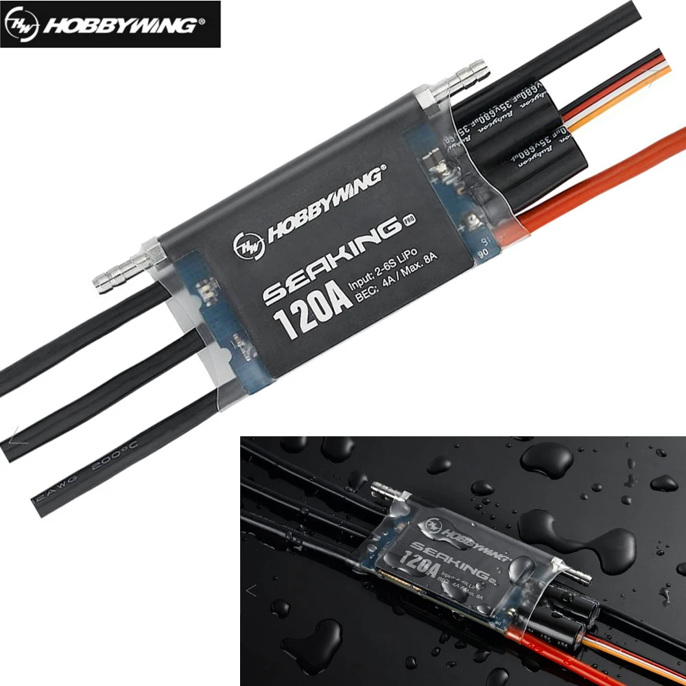 100 Brand New 1pcs Hobbywing Seaking Pro 120a Waterproof Brushless Esc