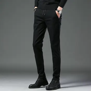 

Spring Winter Long Mens Casual Pants Warm Fashion Joggers Trousers For Men Korean Skinny Pants Men Pantalones Hombres