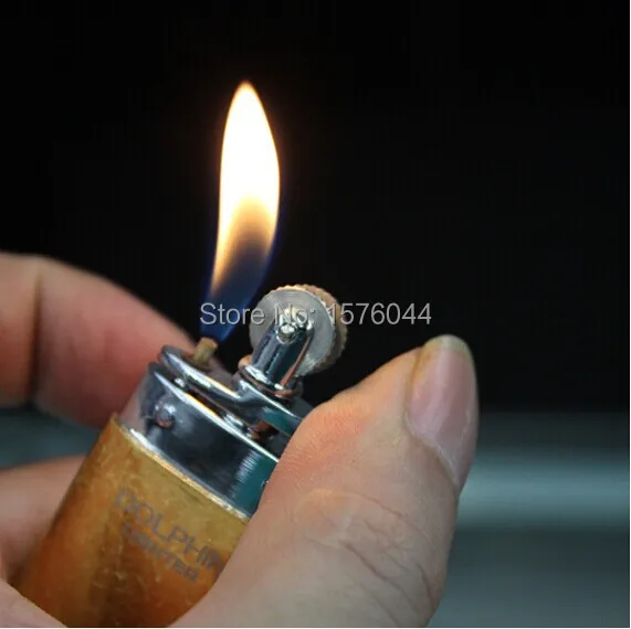 1PC latest design fine grinding wheel lighter ancient silver
